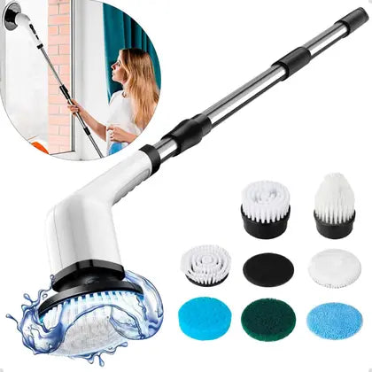 Cepillo Eléctrico 9 en 1 para Baño, Cocina y Automóvil – Limpieza Profunda en Minutos