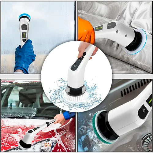 Cepillo Eléctrico 9 en 1 para Baño, Cocina y Automóvil – Limpieza Profunda en Minutos
